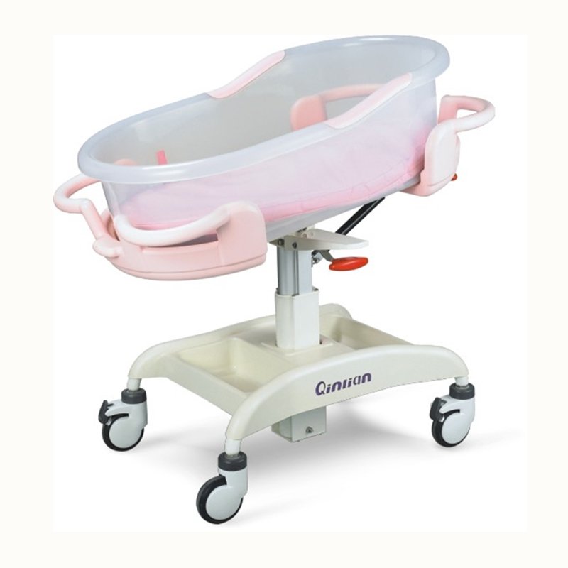 Hospital Baby Trolley with ABS Baby Tray/Baby Crib/Pediatric bed QL-915A